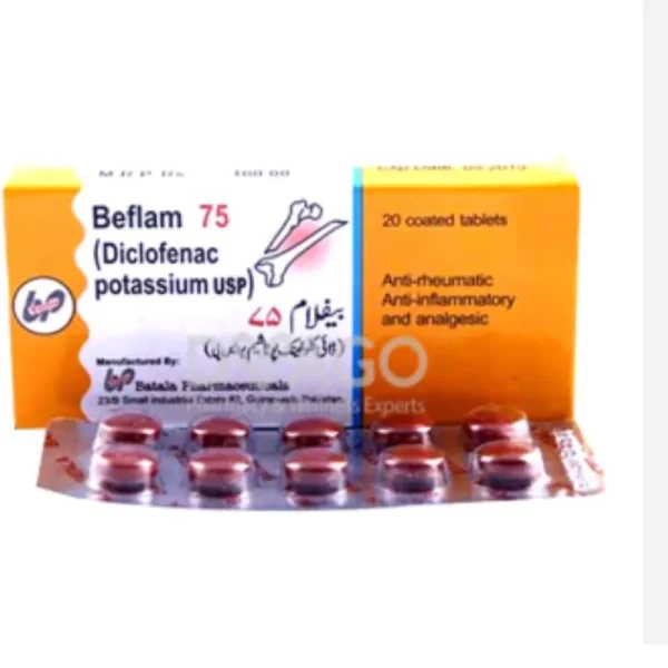 beflam 75mg tablet uses and side effects