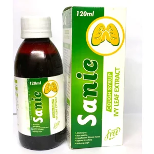 Sanic 120ml Cough Syrup with IVY Leaf Extract - Herbal relief for Respiratory Discomfort.