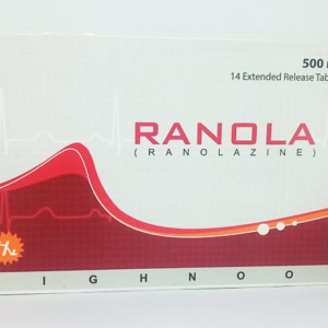 A pack of Ranola tablets with accompanying text detailing its uses, benefits, dosage, and price in Pakistan.