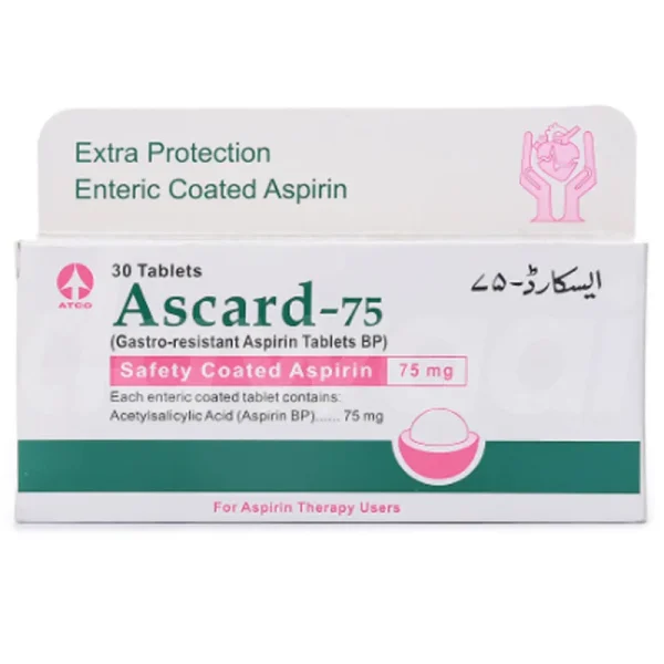 Ascard 75 Tablet - Cardiovascular Health Medication