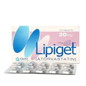 Image of Lipiget Tablet 20mg pack