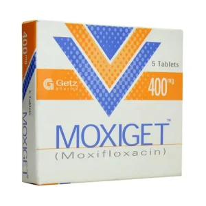Moxiget Tablet 400mg with text overlay