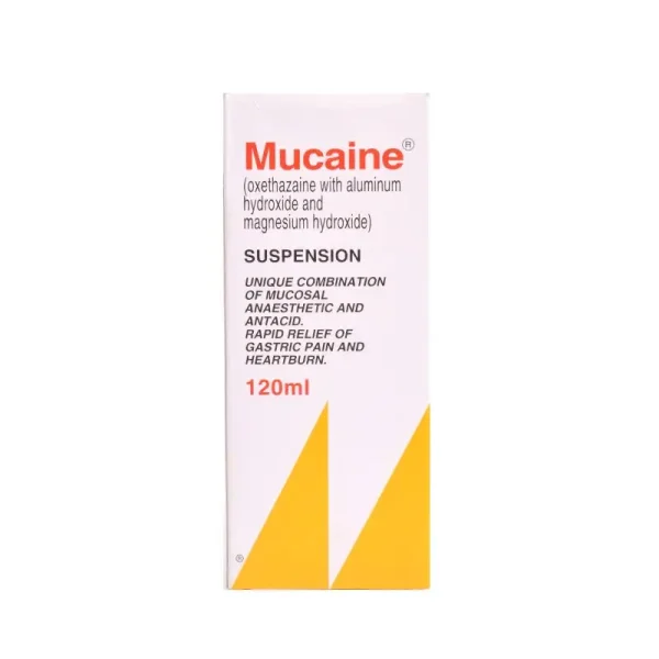 Mucaine Suspension - Antacid relief for heartburn and indigestion during pregnancy.