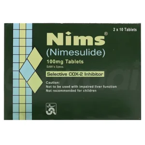 Nims Tablet: A white tablet used for a variety of illnesses to reduce inflammation and pain.