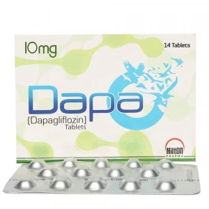 A pack of Dapa tablets, 10 mg, with the brand name "Leo-Zam Zam" clearly visible.