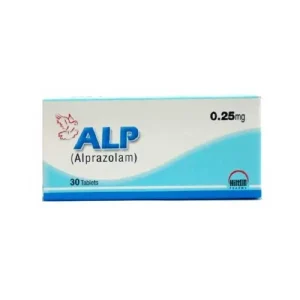A blister pack containing Alp tablets 0.5mg, along with the product name and dosage information.