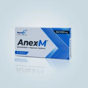 Anex-M tablets with a blister pack against a white background.