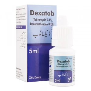 Image showing a bottle of Dexatob Ear Drop with a dropper