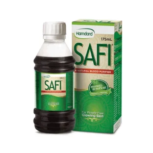Bottle of Safi Syrup with herbal ingredients