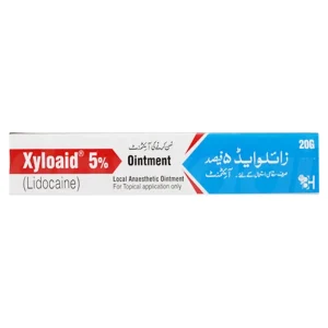 Tube of Xyloaid Lidocain 5% Cream.