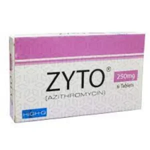 A pack of Zyto Tablets, 250mg, with the product name and dosage clearly visible.