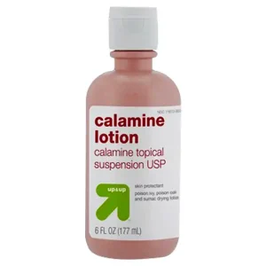 Bottle of Calamine Topical Lotion with price tag