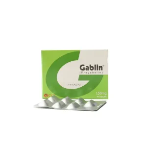 Illustration of Gablin Capsule with medication information