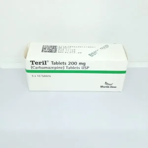 Blister pack of Teril Tablet 200mg with the Martin Dow logo.