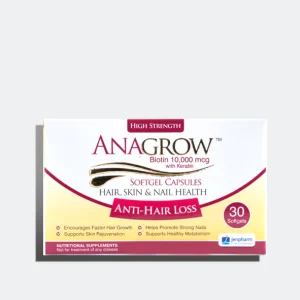 Anagrow Capsules: Biotin, Keratin, Zinc, and Vitamin C for Hair, Skin, and Nails