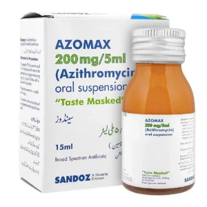 Azomax 200mg/5ml Syrup/Suspension: Treatment for bacterial infections.