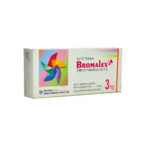 Blister pack of Bromalex tablets.