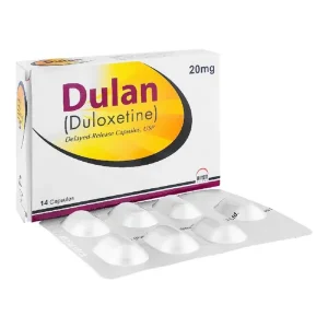 Dulan Capsule 20 mg pack with capsules.