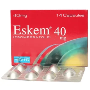 Eskem 40mg capsule, a medication for stomach acid reduction.