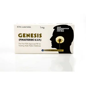 A pack of Genesis 1mg tablets by Ferozsons displayed against a white background.