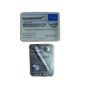 A blister pack of Gynaecosid tablets with its brand name and dosage information. Caption: Gynaecosid Tablet effectively manages various gynaecological disorders.