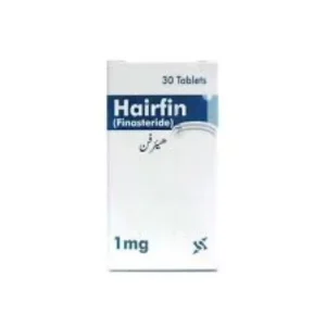 Blister pack of Hairfin tablets, 1mg with tablets.