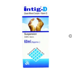 Intig D: Medication for treating and preventing low calcium levels and bone conditions.