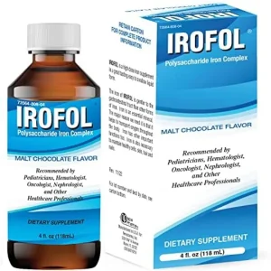 Irofal: an iron supplement for treating or preventing low blood levels of iron.