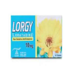 Lorgy 10mg Tablet - Effective medication for allergy symptoms.