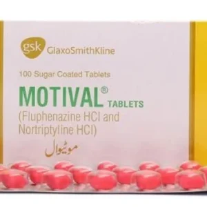 A Motival tablet with the brand name and active ingredients mentioned.
