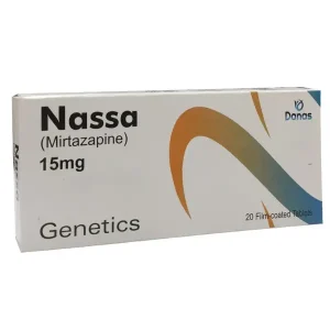 Nassa Tablet 15mg blister pack, containing mirtazapine for depression treatment.