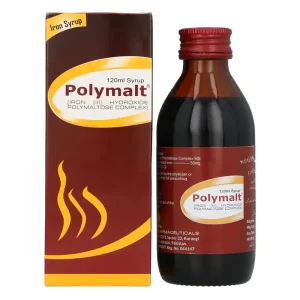 A bottle of Polymalt Syrup - a nutritional supplement for children.