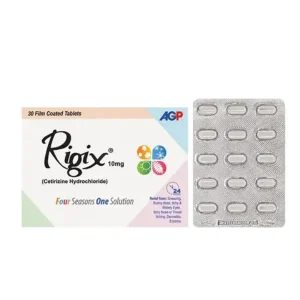 Rigix 10mg Tablet: Allergy symptom relief medication