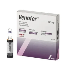 Venofer 100mg: Treatment for iron-poor blood in long-term kidney disease.