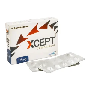 A blister pack of Xcept 15mg tablets - a medication for anxiety and stress.