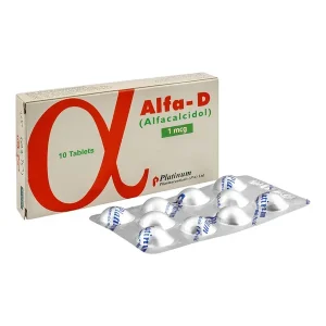 A blister pack of Alfa-D 1mcg tablets against a white background.