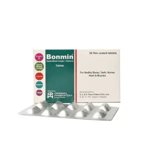 Bonmin 830 mg Tablet - Comprehensive bone nutrition with ossein mineral complex and Vitamin D3.