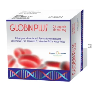 Globin Plus: is a dietary supplement with microencapsulated iron, vitamin C, vitamin B12, and folic acid.