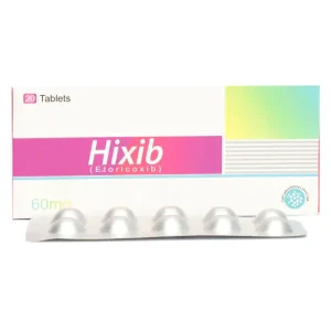 Hixib Tablet 60mg - Pharmaceutical formulation for treating various medical conditions.