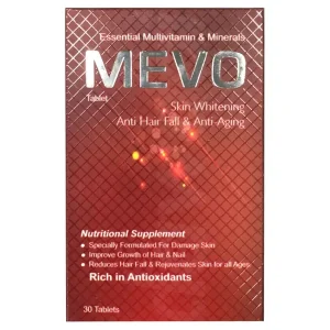 Image of Mevo Tablets, a comprehensive skincare solution for skin brightness and hair strength.