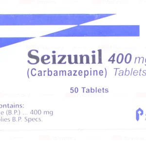Seizunil tablets are in blister packs.