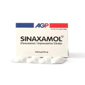 Sinaxamol 450mg+50mg Tablet: Relief for muscular ailments, sciatica, and headaches.