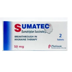 Sumatec Tablet 50mg - Effective medication for migraine prevention and other disorders.