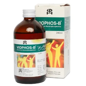 Viophos B Syrup: Vitamin and glycerophosphate supplement for bone health and energy.