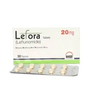 Lefora Tablet 20mg - A medication used for rheumatoid arthritis, psoriatic arthritis, and prevention of transplant rejection.