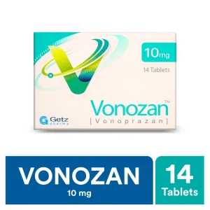 Vonozan 10 mg tablet - Image showing a blister pack of Vonozan tablets.