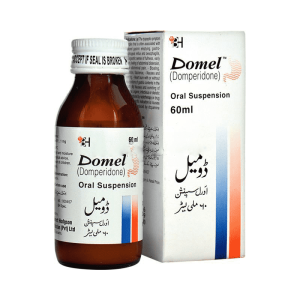 A bottle of Domel syrup