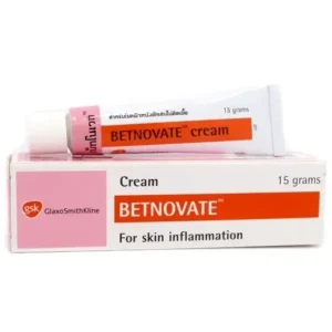 A tube of Betnovate N cream, a topical medication used to treat various skin conditions.