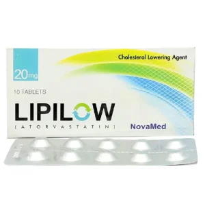 Lipilow 20mg Tablet, a cholesterol-lowering medication