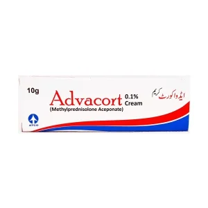 "Tube of Advocar Cream 10g with white and green packaging, featuring product details and logo."